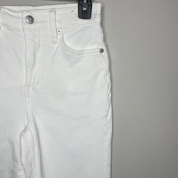 MADEWELL Jeans Women 23 The Perfect Vintage White Raw Hem High Rise NO662 - Picture 4 of 14